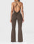 Yeoreo Liza V-Back Cross Flared Jumpsuit