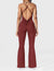 Yeoreo Liza V-Back Cross Flared Jumpsuit