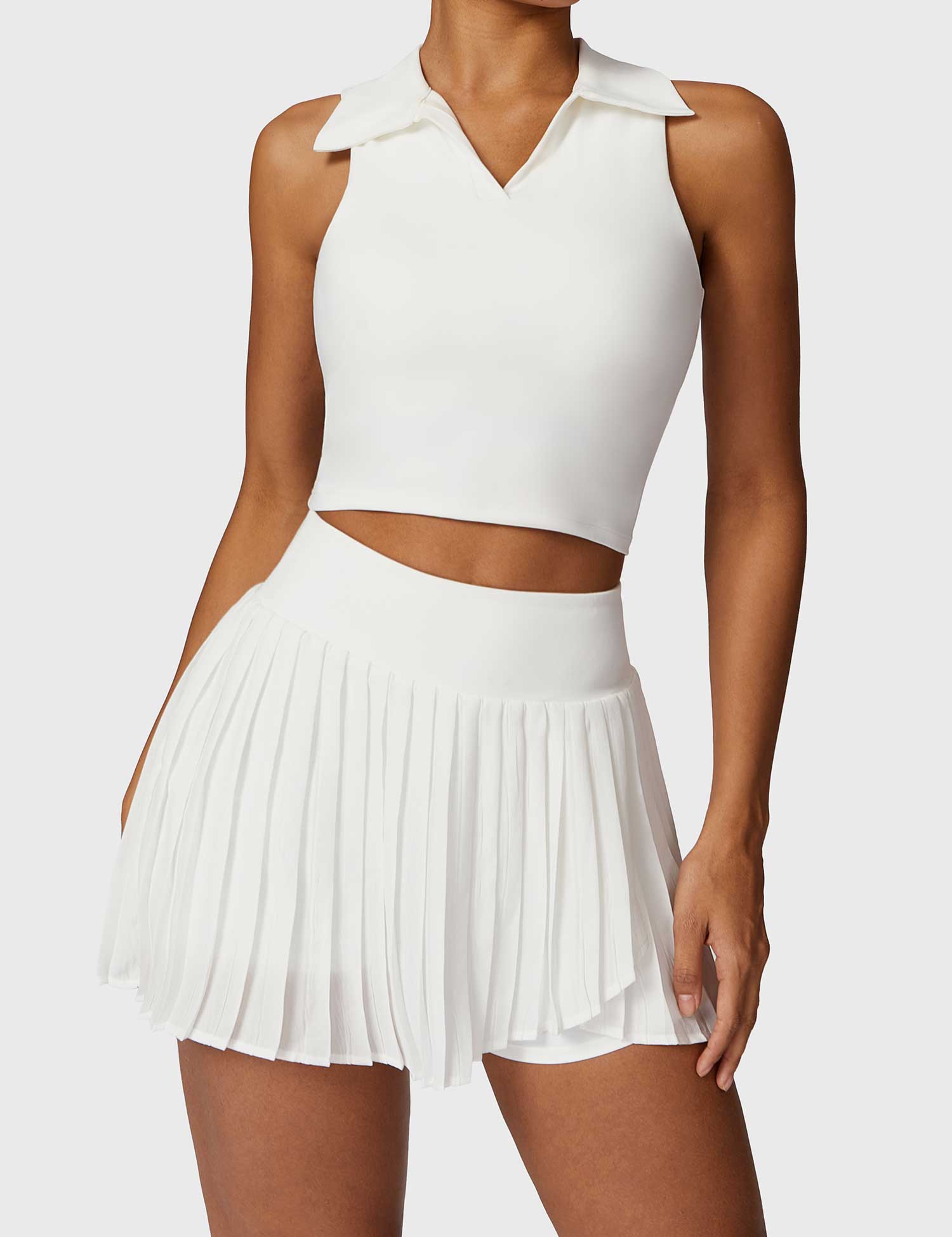 Yeoreo Crop Top Tennis Skirt Sets