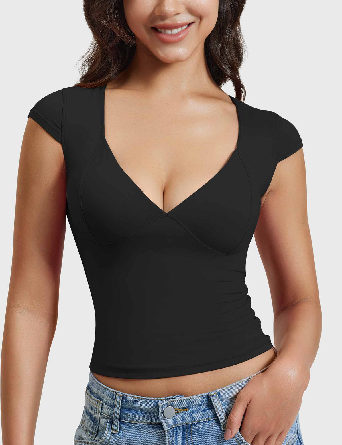 Yeoreo Diva V Neck Top