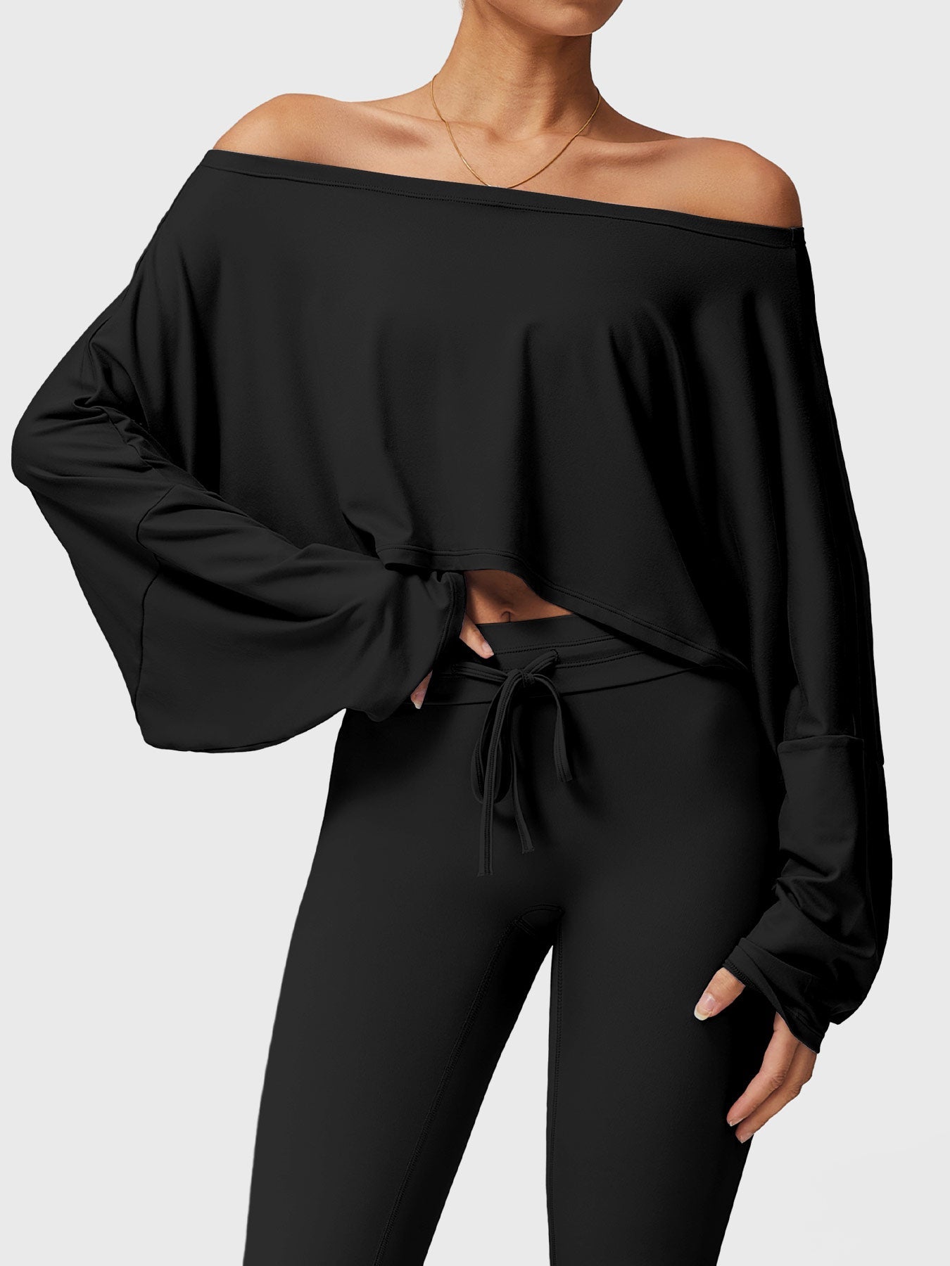 Yeoreo Alison Off Shoulder Dolman Long Sleeves