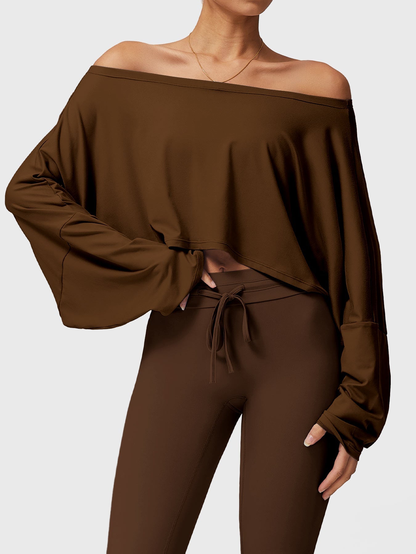 Yeoreo Alison Off Shoulder Dolman Long Sleeves